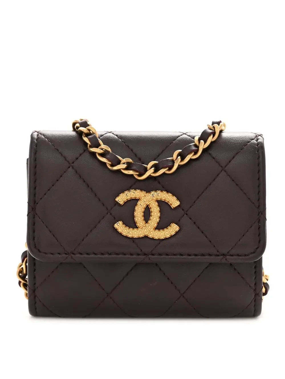 Chanel Lambskin Quilted Studded Cc #282442C18B